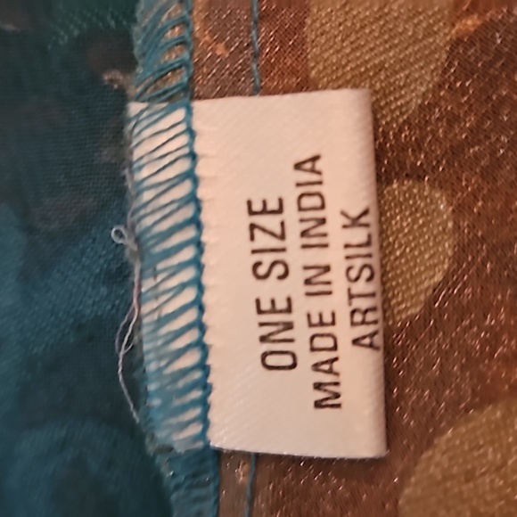 STERLING STYLES 1990s Mixed Print Metallic Patchwork Assymetric Kimono - Picture 10 of 11